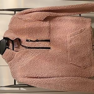 Pink fleece with zipper pocket